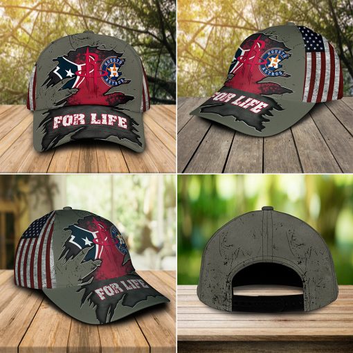 Houston Texans, Houston Astros, Houston Rockets For Life Hat Cap