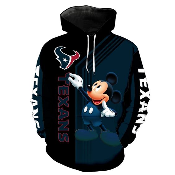 Houston Texans Mickey Mouse 3D Hoodie