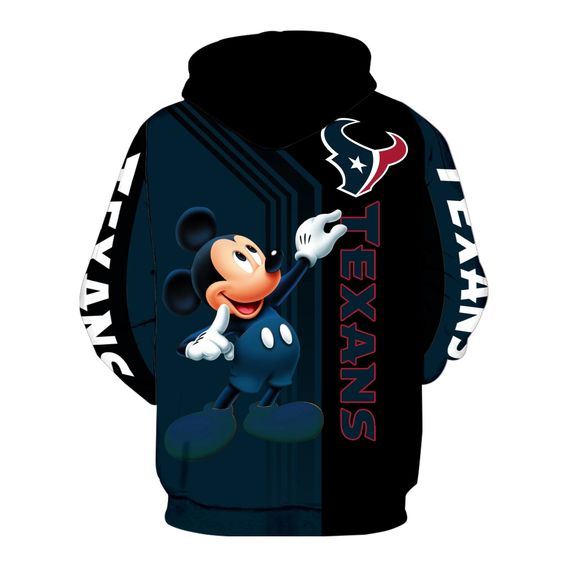 Houston Texans Mickey Mouse 3D Hoodie1