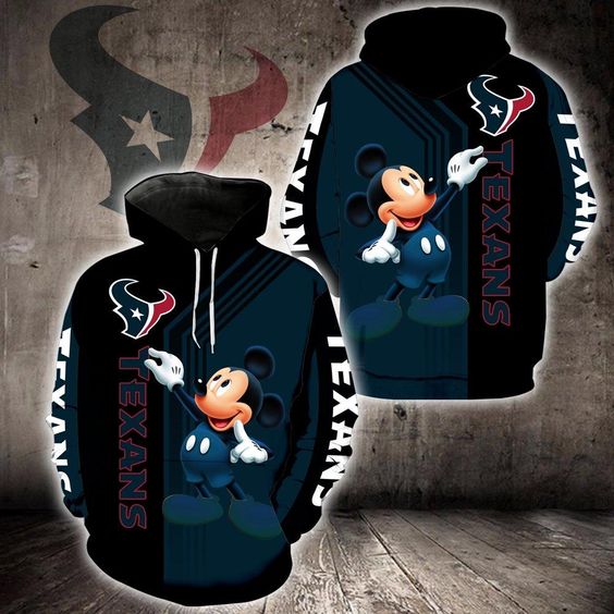 Houston Texans Mickey Mouse 3D Hoodie2