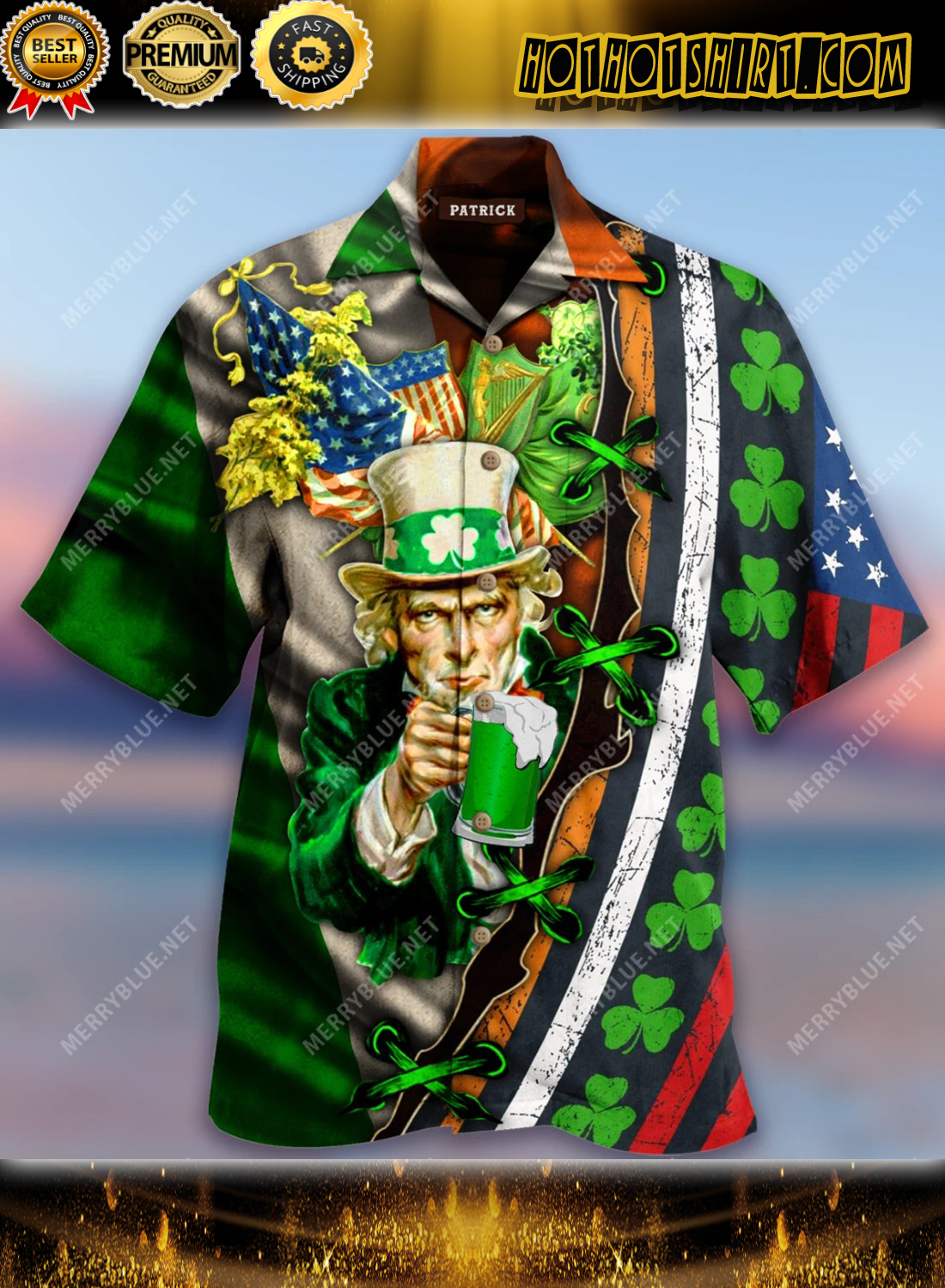 I Want You To Drink Beer Saint Patricks Day Short Sleeve Tee Hawaiian Shirt 2