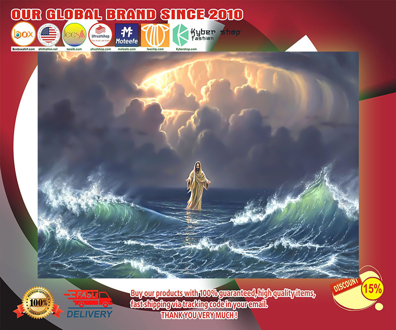 In the storm Jesus walked on the water poster 3