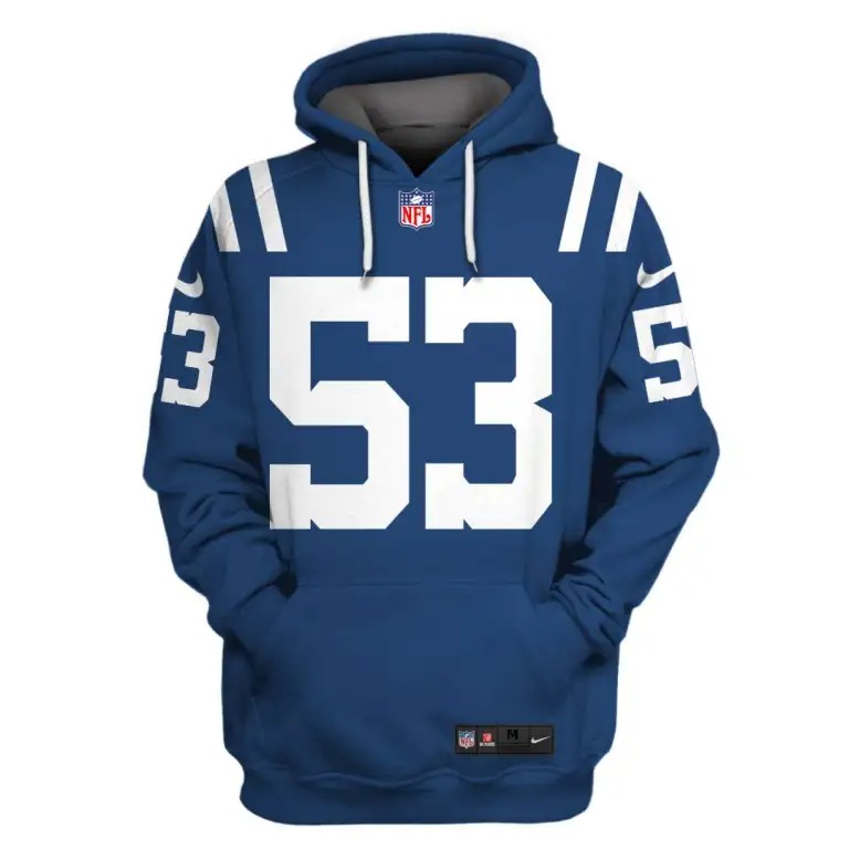 Indianapolis Colts 53 Leonard 3D Shirt hoodie – BBS