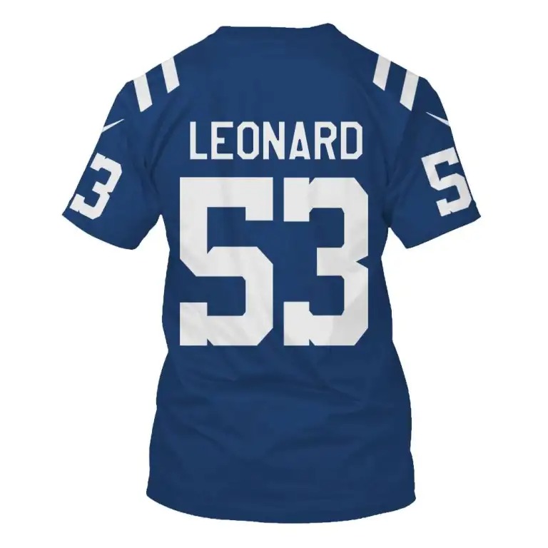 Indianapolis Colts 53 Leonard 3D Shirt hoodie3