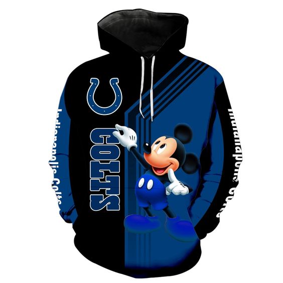 Indianpolis Colts Mickey Mouse 3D Hoodie