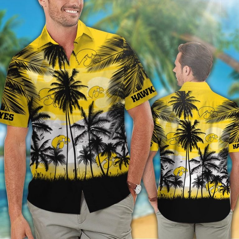 Iowa Hawkeyes Hawaiian Tropical shirt, short