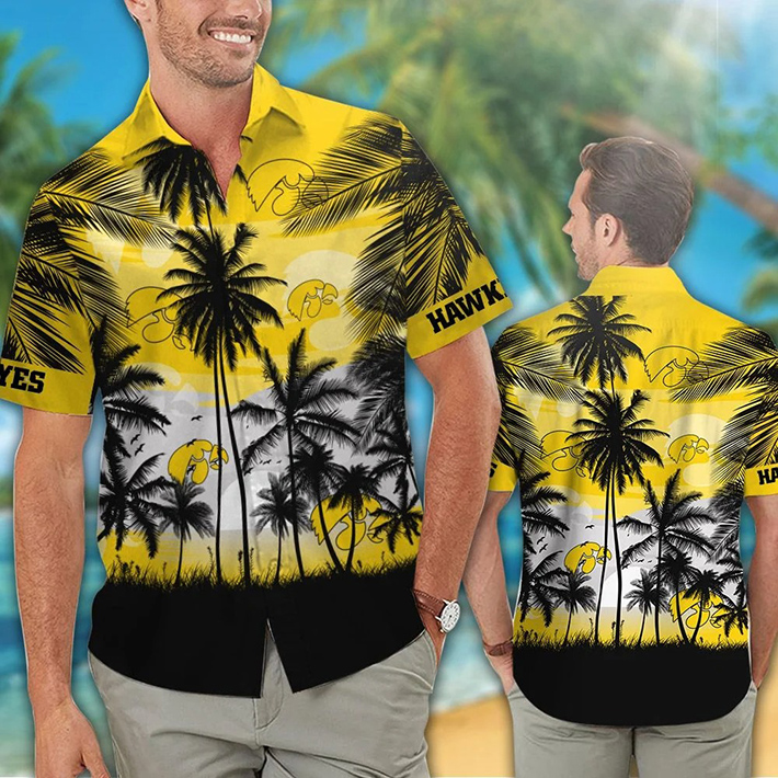 Iowa Hawkeyes Tropical Hawaiian Shirt, Short