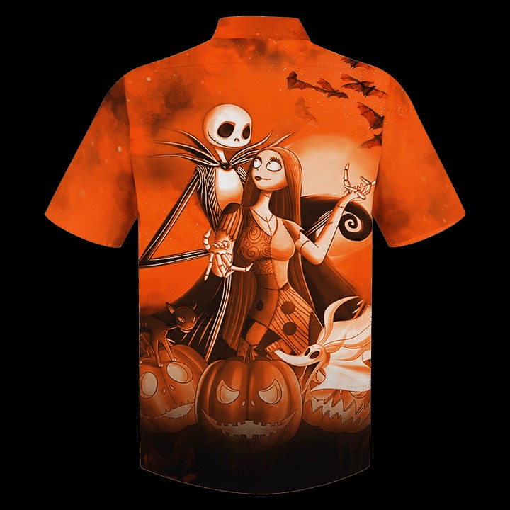 Jack Skelington and Sally Halloween pumpkin 3d shirt, hoodie 7