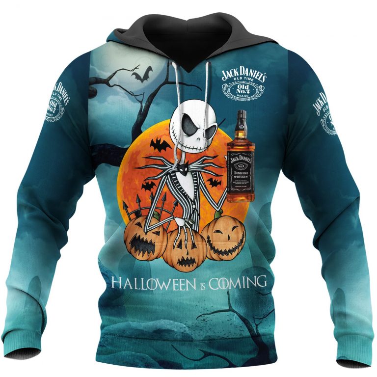Jack Skellington Jack Daniel's Halloween is coming 3d hoodie 1