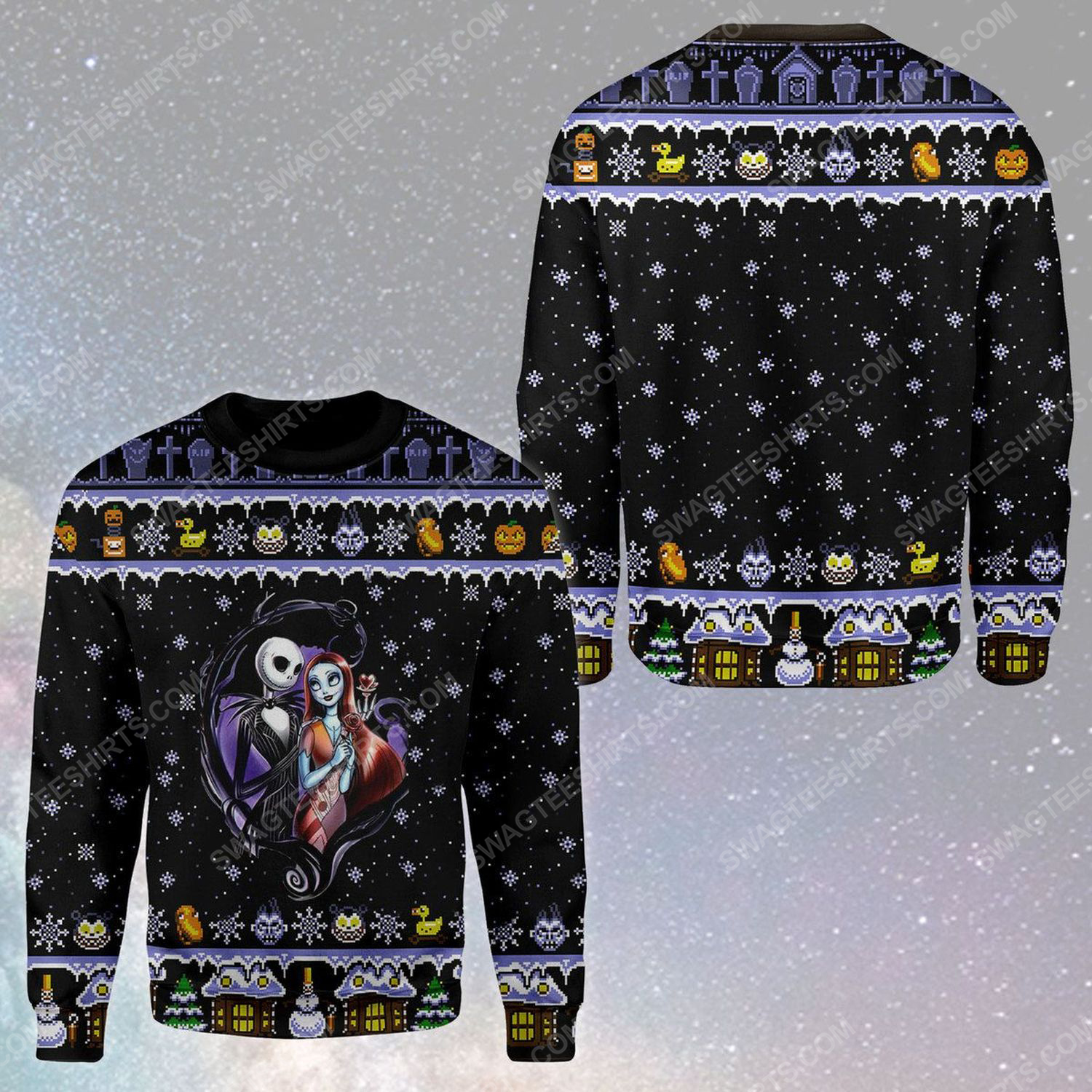 [special edition] Jack skellington and sally ugly christmas sweater – maria