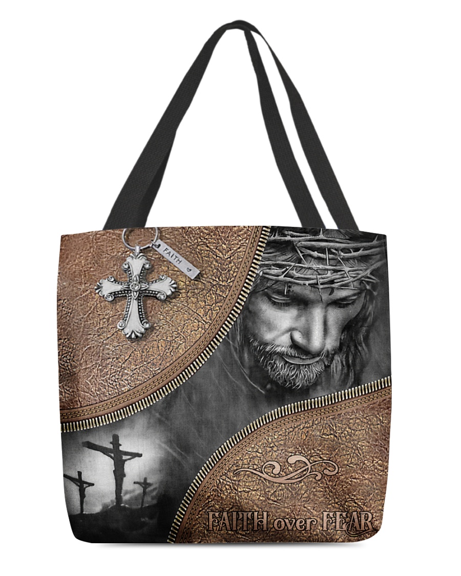 Jesus faith over fear Tote bag 7