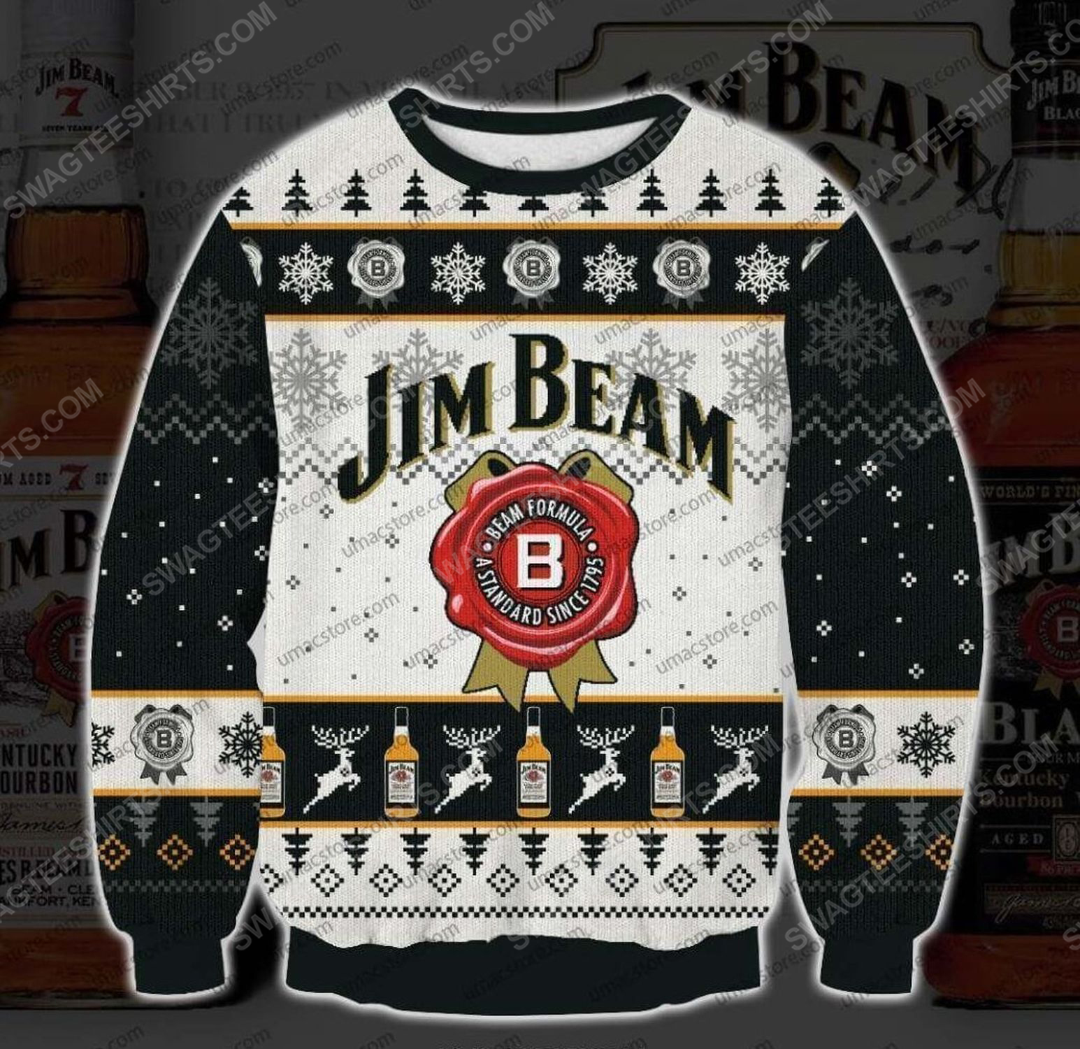 [special edition] Jim beam bourbons and whiskeys ugly christmas sweater – maria