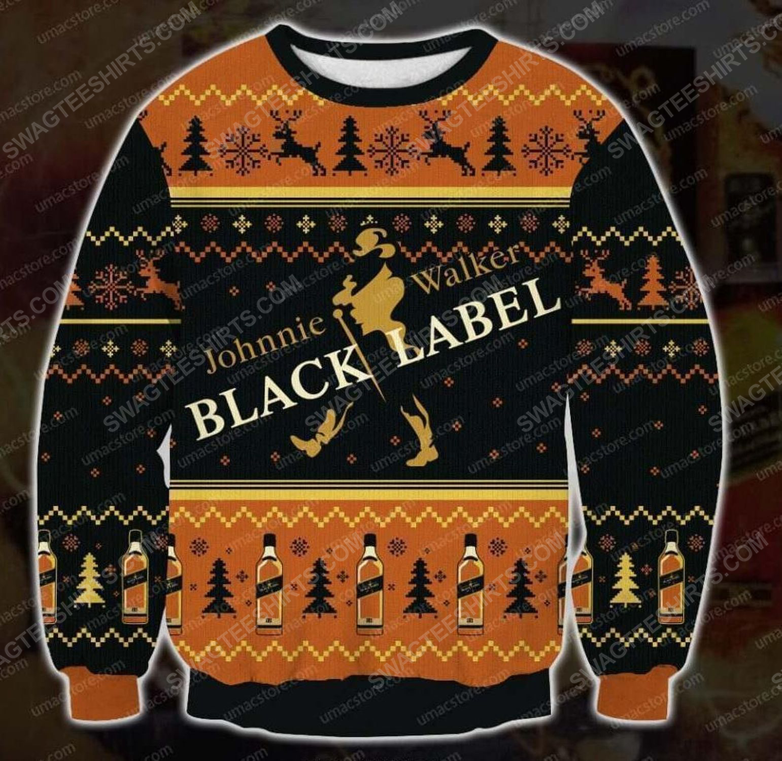 [special edition] Johnnie walker black label ugly christmas sweater – maria