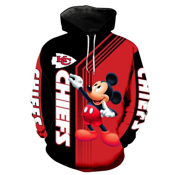 Kansas City Chiefs Mickey Mouse 3D Hoodie