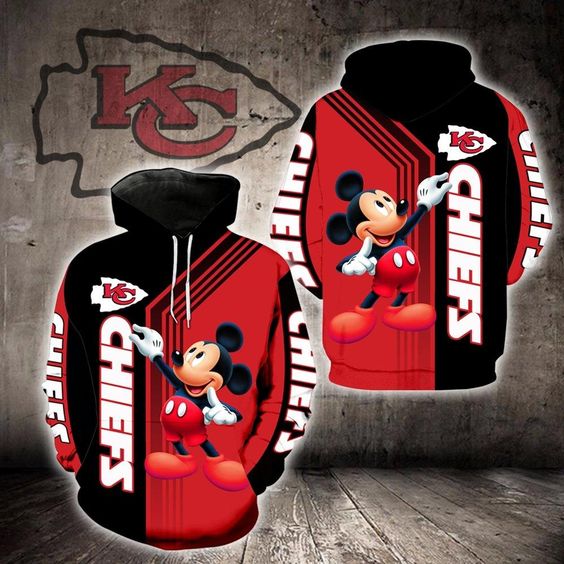 Kansas City Chiefs Mickey Mouse 3D Hoodie -BBS