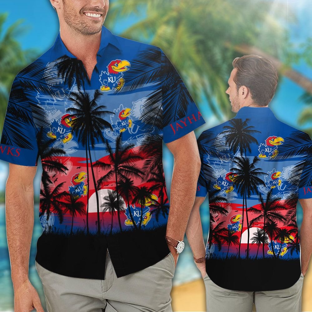 Kansas Jayhawks Hawaiian Tropical shirt, short – LIMITED EDITION