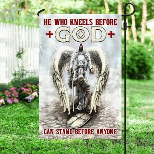 Knight Templar Armor Of God he who kneels before god can stand before anyone flag – LIMITED EDITION