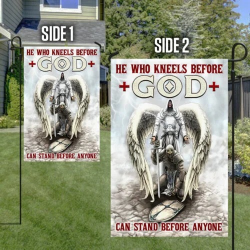 Knight Templar Armor Of God he who kneels before god can stand before anyone flag 6