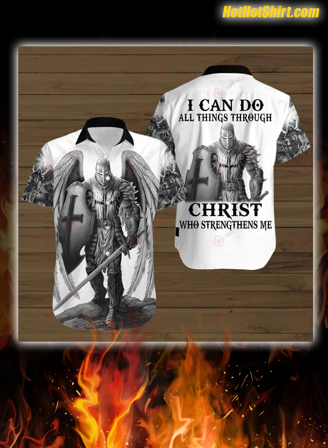 Knights Templar I Can Do All Things Through Christ Who Strengthens Me 3D Hoodie and Shirt 2