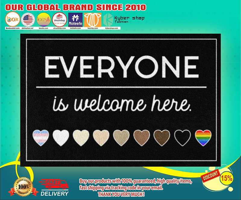 LGBT Everyone is welcome here doormat 4