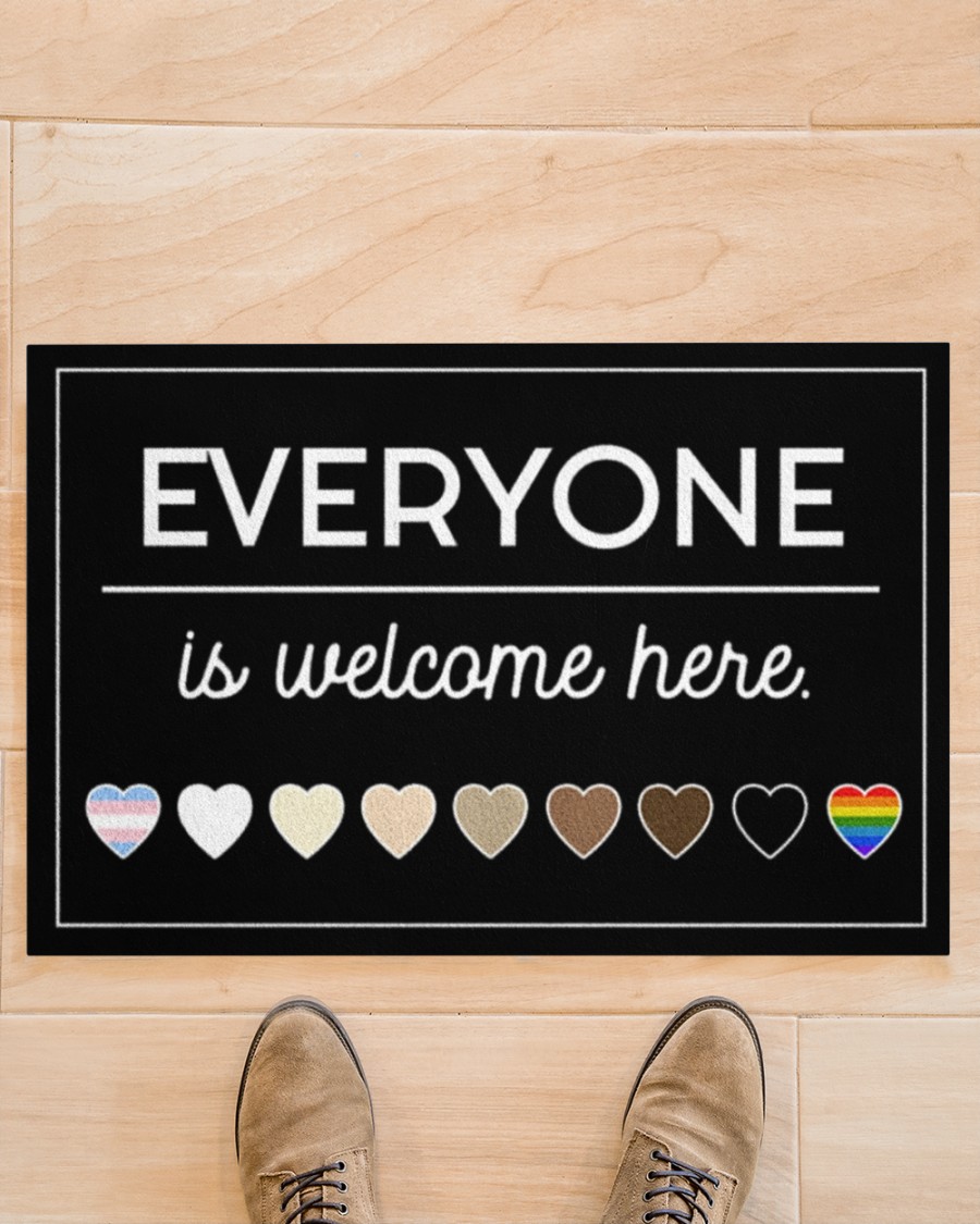LGBT Everyone is welcome here doormat 7