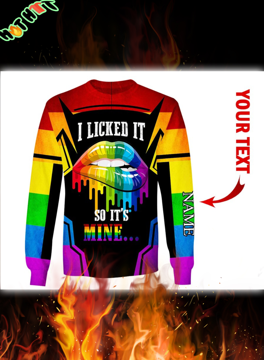 LGBT I Licked So Its Mine Personalized 3D Hoodie 2