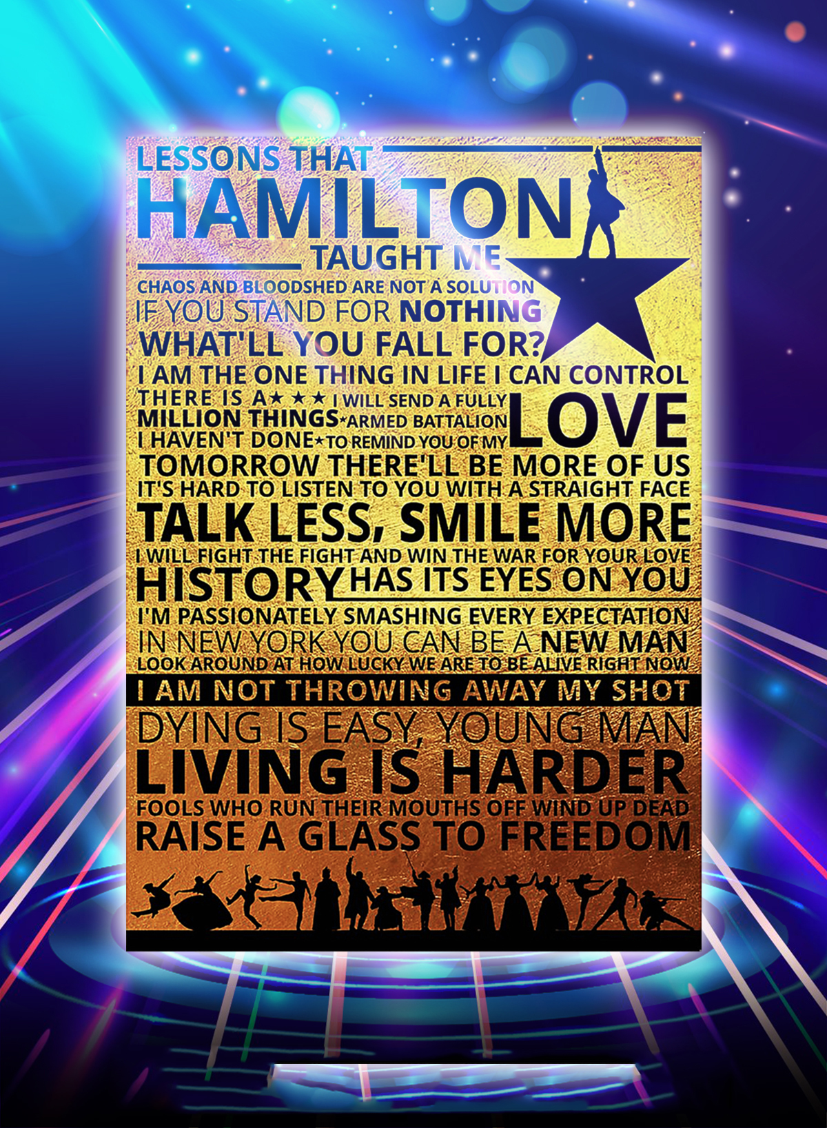 Lessons hamilton taught me poster - A1