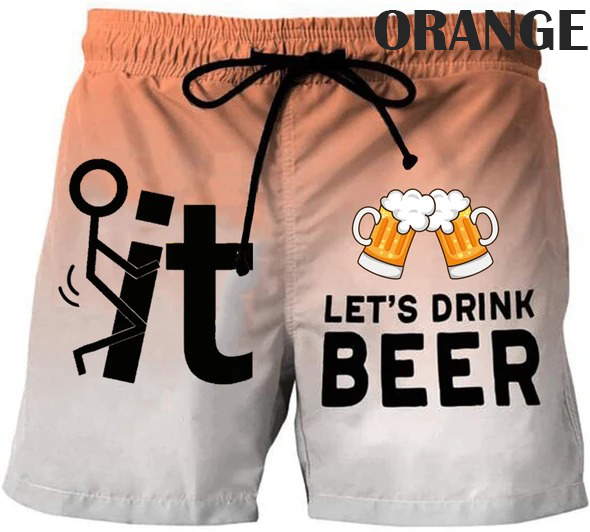 Lets Drink Beer Custom Trunks Short 3