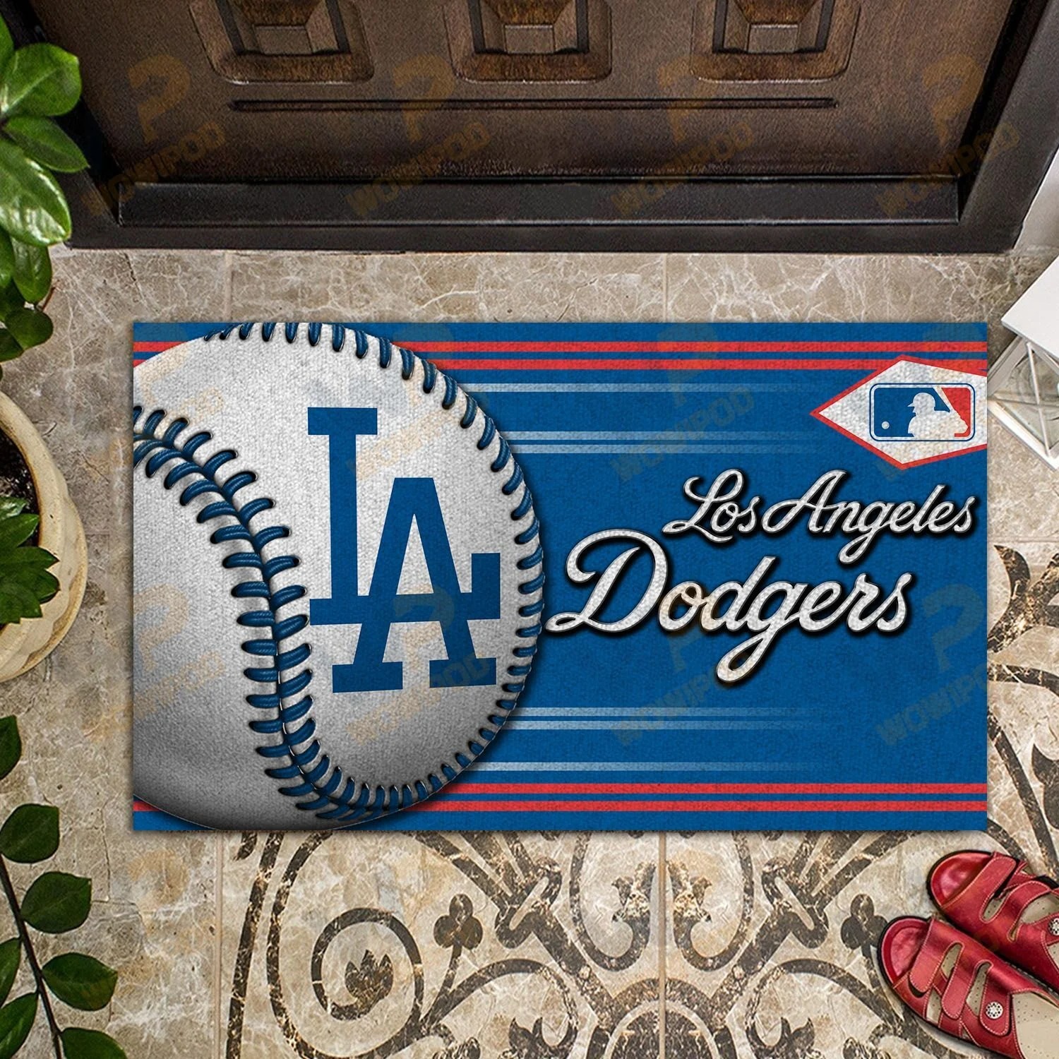 Los Angeles Dodgers Baseball Doormat
