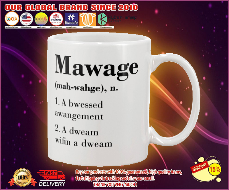 Mawage a bwessed awangement mug 1