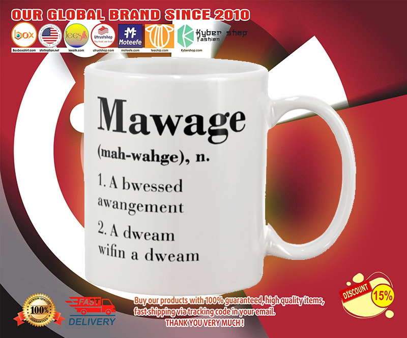 Mawage a bwessed awangement mug 3