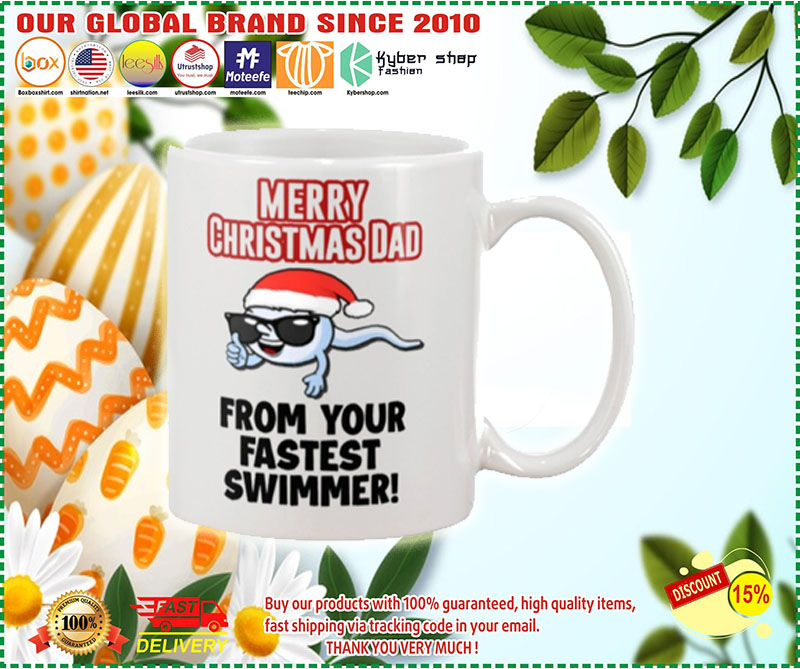 Merry Christmas dad from your fastest swimmer mug 2