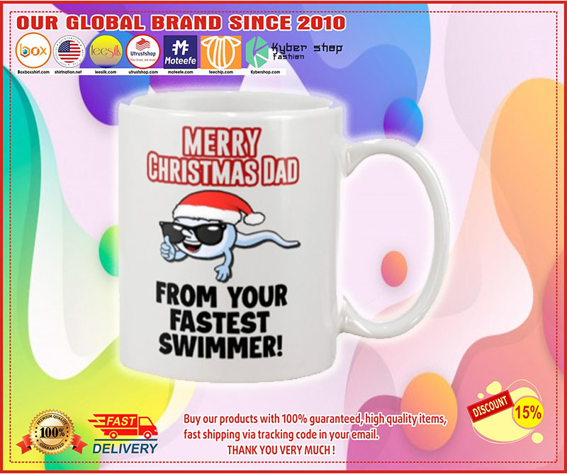 Merry Christmas dad from your fastest swimmer mug