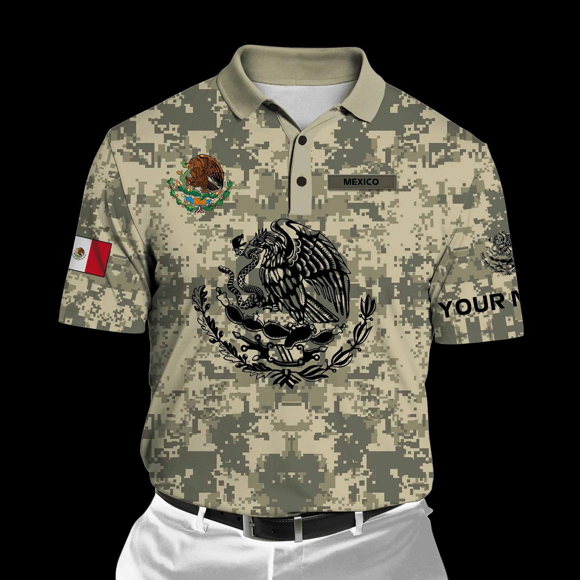 Mexican Army Mexican flag custom personalized Polo shirt – LIMITED EDITION