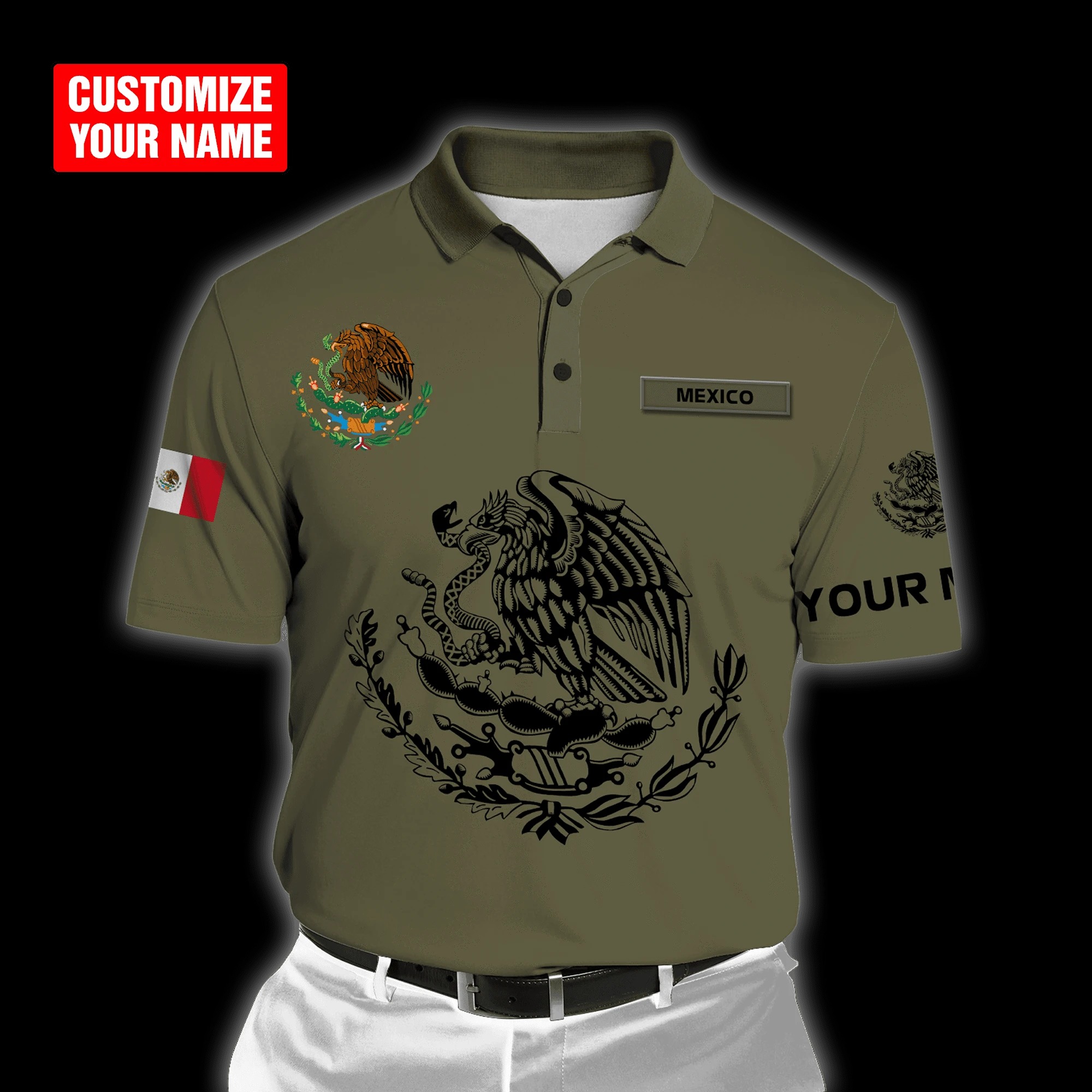 Mexican flag custom personalized Polo shirt – LIMITED EDITION