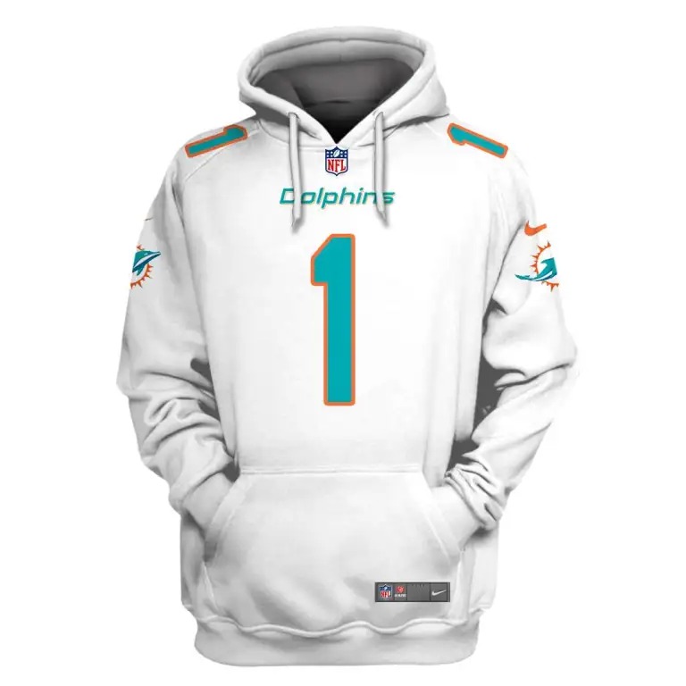Miami Dolphins 1 Tagovailoa 3D Shirt hoodie