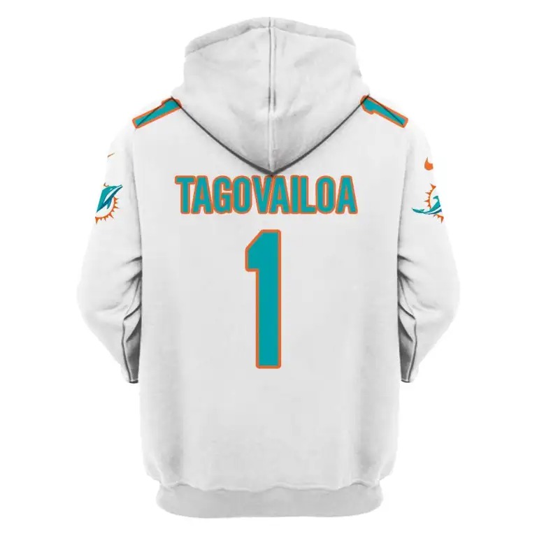 Miami Dolphins 1 Tagovailoa 3D Shirt hoodie1