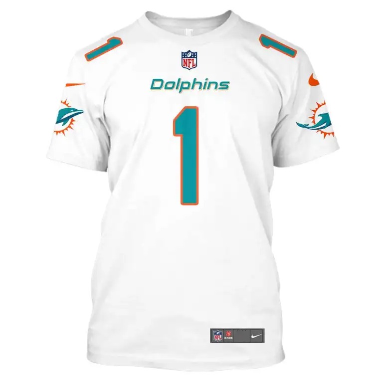 Miami Dolphins 1 Tagovailoa 3D Shirt hoodie2