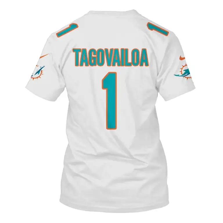 Miami Dolphins 1 Tagovailoa 3D Shirt hoodie3