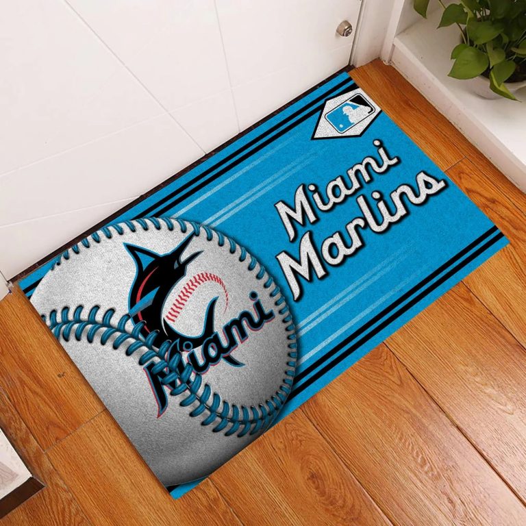 Miami Marlins Baseball Doormat2