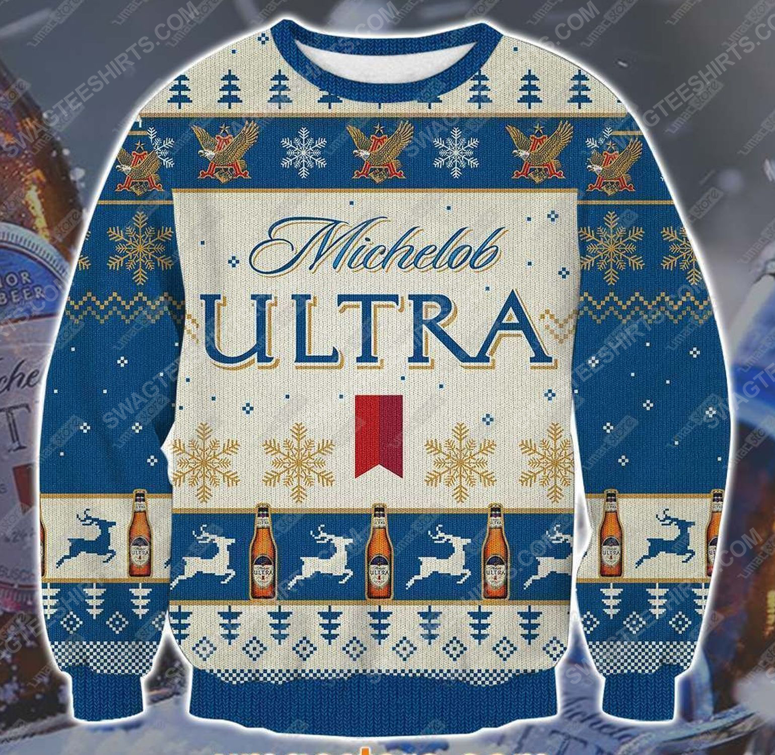 [special edition] Michelob ultra beer ugly christmas sweater – maria