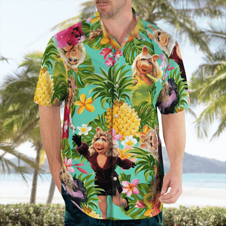 Miss piggy tropical hawaiian shirt 2