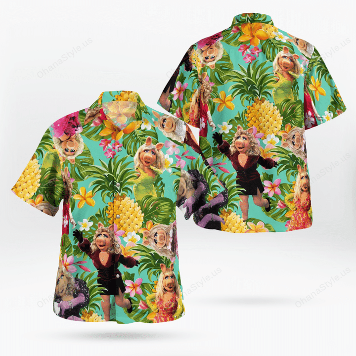 Miss piggy tropical hawaiian shirt