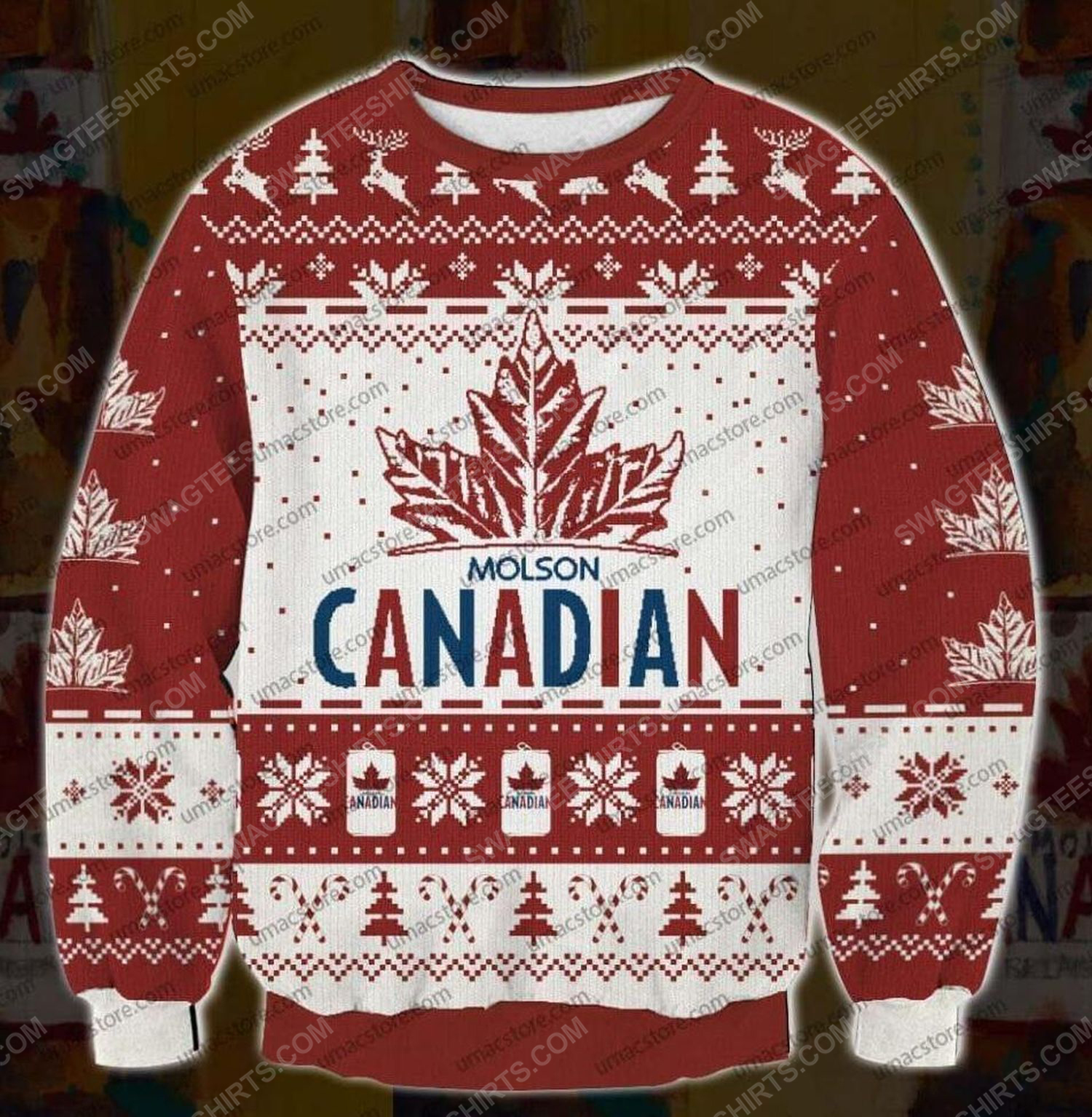 [special edition] Molson canadian beer ugly christmas sweater – maria