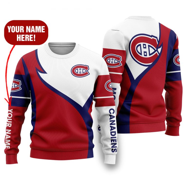Montreal Canadiens logo custom personalized name 3d shirt, hoodie