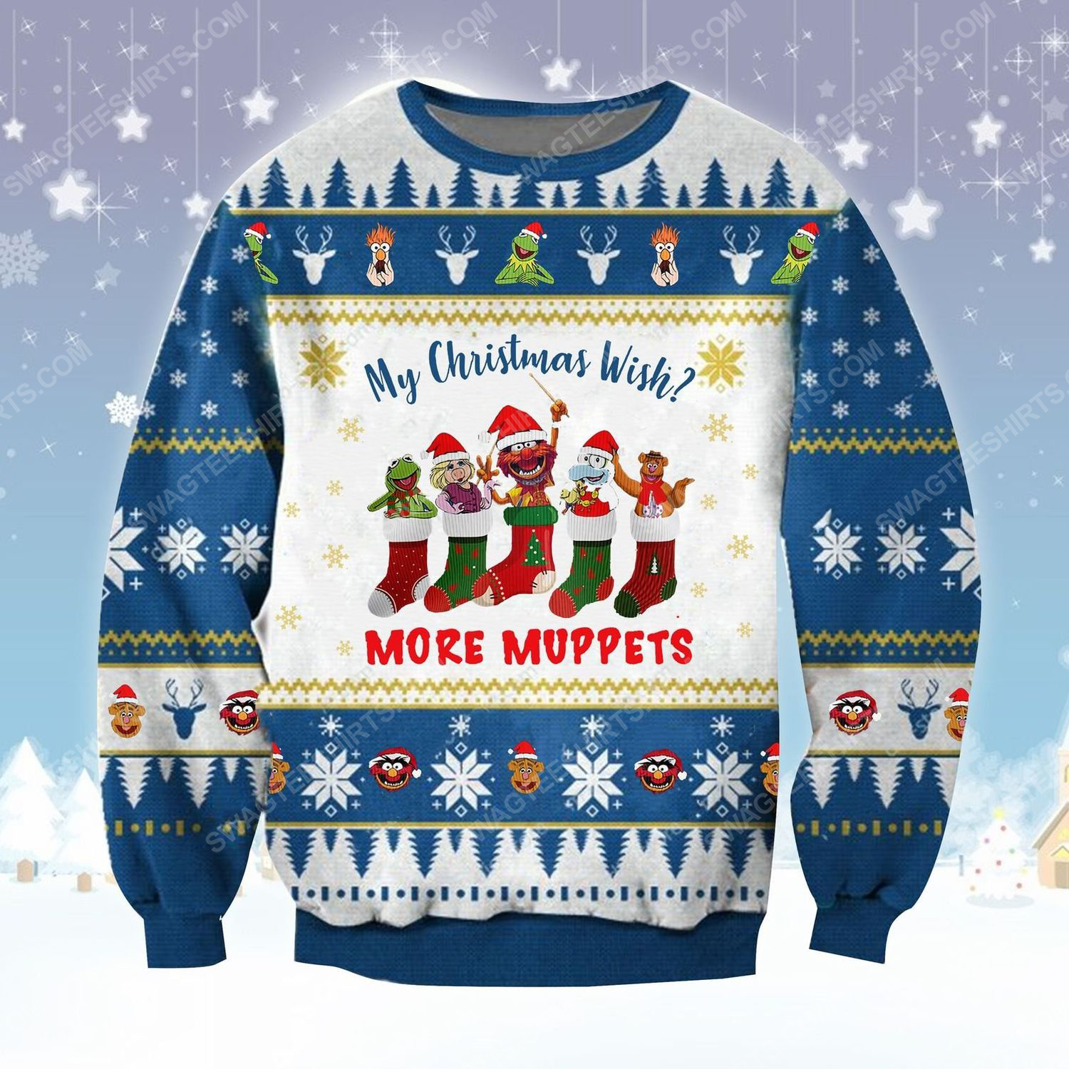 [special edition] My christmas wish more muppets ugly christmas sweater – maria