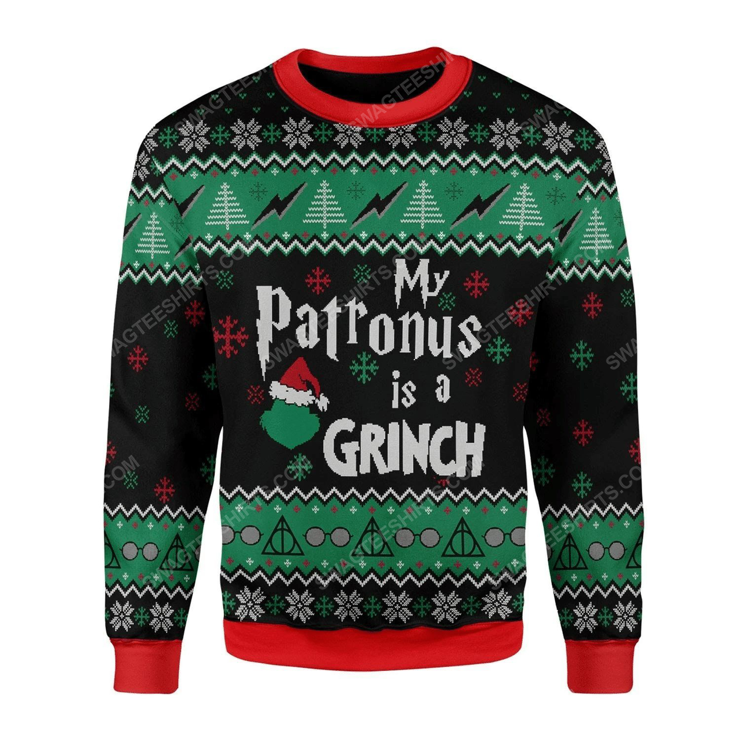 [special edition] My patronus is the grinch ugly christmas sweater – maria