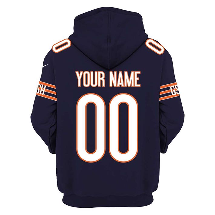 NFL Chicago Bears Custom Name And Number 3D Hoodie, Shirt1