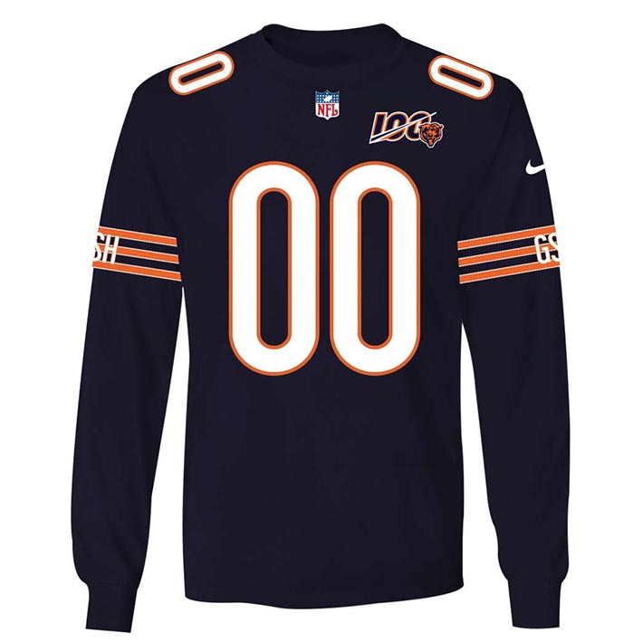 NFL Chicago Bears Custom Name And Number 3D Hoodie, Shirt2