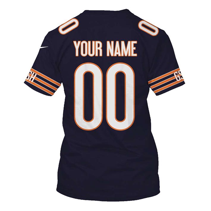 NFL Chicago Bears Custom Name And Number 3D Hoodie, Shirt6